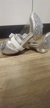 Zapatos de piel de diamante con brillo cristalino de Cenicienta para niña, calzado individual de princesa para rendimiento, tacones altos