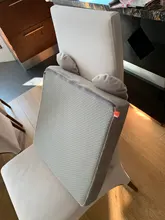 Cojín elevador para silla de comedor de bebé, cojín para asiento de silla alto extraíble para niños, aumenta el asiento