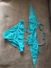 Bikinis de estilo Bandage para niña, traje de baño liso con borlas para niño de 9 a 16 años, ropa de playa, bañador para niña, traje de baño para niño 2020