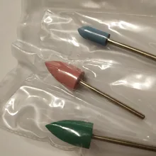 HYTOOS 6 unids/set del clavo de silicona brocas 3/32 Rotary Burr manicura Bits accesorios de taladro Dental y pedicura herramientas de pulido