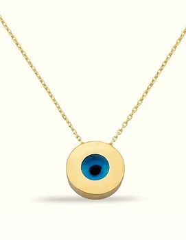 Evil eye multi-Stone Gold Necklace 02-350-K1295
Evil eye multi-Stone Gold Necklace 02-350-K1295