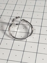 Anillo de plata de primera ley con forma de luna y estrella para mujer, sortija, plata esterlina 925 Plata de Ley auténtica, Circonia cúbica, zirconia, circonita, zirconita, estilo minimalista, 2019