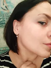 ANENJERY de Plata de Ley 925 de circón brillante geométrico pequeño aro pendientes para las Mujeres Nuevo versátil accesorios oído S-E1441