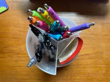 MINKYS-organizador multifuncional de 3 rejillas, soporte de escritorio para lápiz giratorio de 360 grados, gran capacidad, caja de lápices para Colegio, papelería