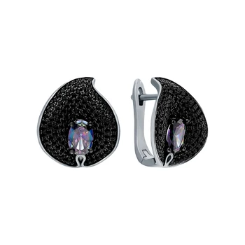 Silver earrings with nanocrystal and cubic zirconia sunlight sample 925
Silver earrings with nanocrystal and cubic zirconia sunlight sample 925