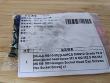 5-50 Uds DIN912 grado 12,9 toma allen tornillo de cabeza M1.6 M2 M2.5 M3 M4 M5 M6 M8 hexagonal Tornillos De Cabeza Hueca tornillo con cabeza hexagonal