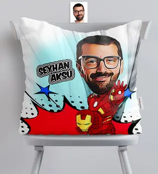 Personalized Iron Man Caricature Of Satin pillow-1 
Personalized Iron Man Caricature Of Satin pillow-1