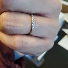 HOMOD-abalorios de anillo de plata de cristal para mujer, anillo redondo para el dedo de Cz transparente grande Diy, joyería de Color plateado para fiesta y boda