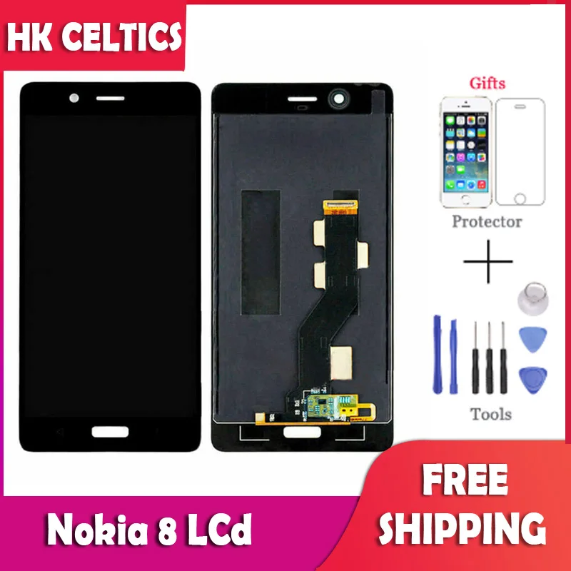 New 100% Original LCD For Nokia 8 LCD Display with Touch Screen Digitizer Assembly Black for Nokia 8 lcd display Replacement
New 100% Original LCD For Nokia 8 LCD Display with Touch Screen Digitizer Assembly Black for Nokia 8 lcd display Replacement