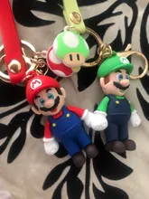 LLavero de dibujos animados de personajes de Super Mary, llavero de muñeca de modelado de animación, joyería portátil exquisita, colgante, venta al por mayor