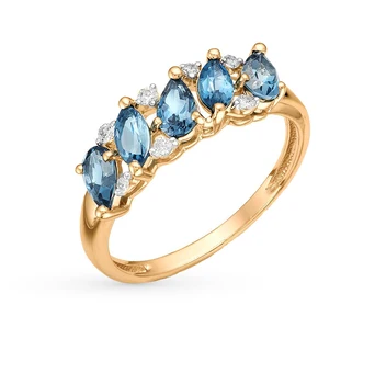 Gold ring with Topaz and cubic zirconia sunlight
Gold ring with Topaz and cubic zirconia sunlight