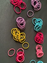 100 unids/bolsa nuevas chicas colorido elástica bandas de pelo de cola de caballo titular Scrunchies pelo cuerdas gomas de pelo accesorios