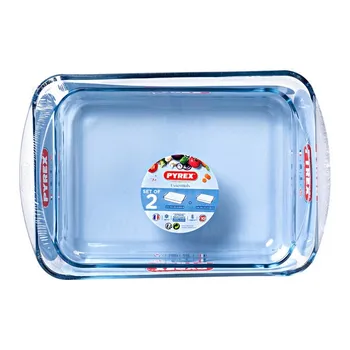 Set of Oven Dishes Pyrex Essentials Borosilicate glass (2 pcs) 
Set of Oven Dishes Pyrex Essentials Borosilicate glass (2 pcs)