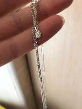 Collar de doble capa de Plata de Ley 925, redondo brillante, circón completo, collares con colgantes largos, regalo para niña, accesorios finos NK062