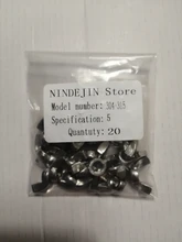 Wing Nuts Hand-Tighten-Nut Stainless-Steel Butterfly Zinc-Plated Nindejin-5-10pcs M6 M8