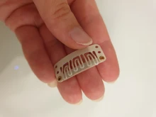 Alileader-Clips de extensión para extensiones de cabello humano, 20 unids/lote, Clip para extensiones, peine de Metal para cierre