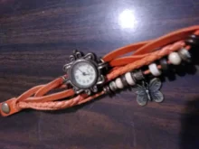 Las mujeres casuales multicapa Vintage mariposa de pulsera de cuero reloj de pulsera damas mujer reloj Montre Femme, relojes caliente 2017