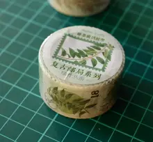 Mr Paper-Cinta adhesiva Retro para oficina de correos, 8 diseños, cinta adhesiva fácil de rasgar