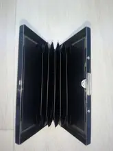 Tarjetero de Metal de aluminio para tarjetas de crédito, funda delgada Anti-Scan con bloqueo RFID, protección para tarjetas de negocios, 1 unidad