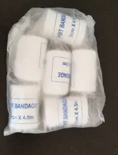 6 rollos/lote de vendaje elástico PBT de 5cm x 4,5 m, Kit de primeros auxilios, vendaje de gasa, vendaje médico para cuidados de emergencias, vendaje para heridas