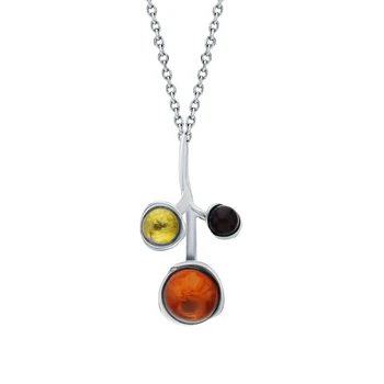Silver Pendant with amber sunlight sample 925 
Silver Pendant with amber sunlight sample 925