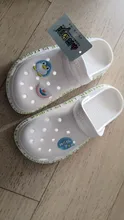 Sandalias de playa para mujer, zapatos de Crocs ligeros de EVA, calzado plano Unisex, zapato colorido, verano, 2021