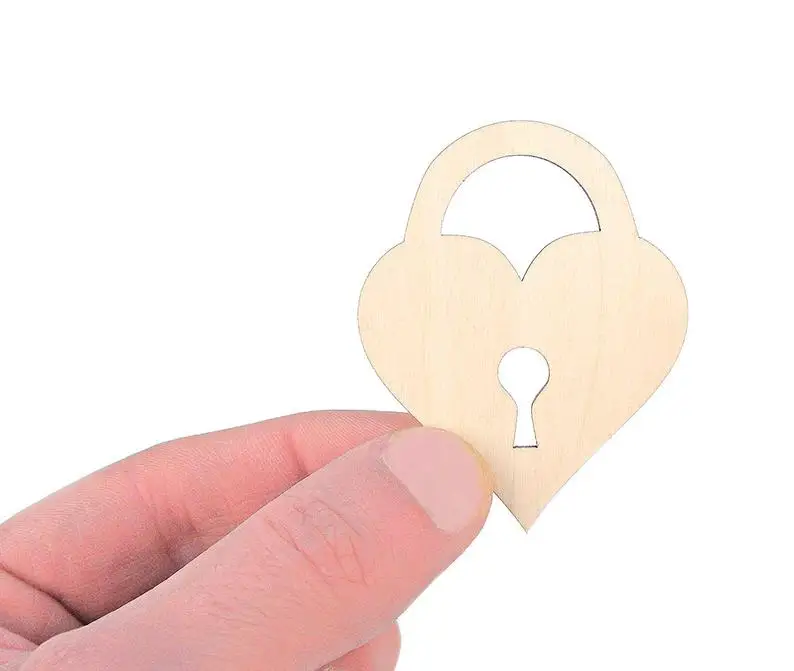 Set of 5pcs. (6cmx4,8cm) Wooden Lock Hearts Shape Craft Hanging Tag Decoration Gift Decoupage Laser Cut 0070
Set of 5pcs. (6cmx4,8cm) Wooden Lock Hearts Shape Craft Hanging Tag Decoration Gift Decoupage Laser Cut 0070