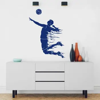 Hot Sports Volleyball Player Spiking Wall Vinyl Stickers Volleyball Decal For Boys Room Decoration Removable A001097
Hot Sports Volleyball Player Spiking Wall Vinyl Stickers Volleyball Decal For Boys Room Decoration Removable A001097
