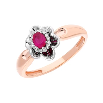 Gold ring with rubies and diamonds sunlight sample 585
Gold ring with rubies and diamonds sunlight sample 585