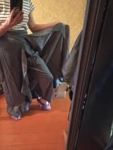 Pantalones Mujer Palazzo 2019 Causal Ruffle cordón pantalones elegante alta cintura Irregular suelto Color puro otoño mujer pantalón falda