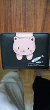 Cartera pequeña con gato para mujer, Cartera de marca de diseño, monedero de piel sintética para mujer, titular de la tarjeta femenina, Billetera