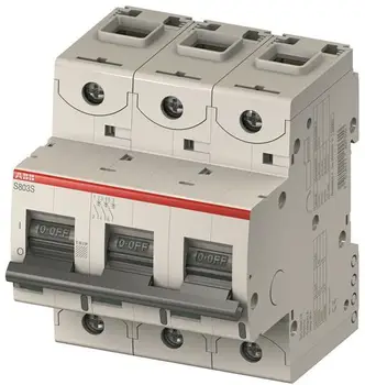 Three-pole circuit breaker 80A ABB S800 2ccs863001r0801 (25 ka, d)
Three-pole circuit breaker 80A ABB S800 2ccs863001r0801 (25 ka, d)