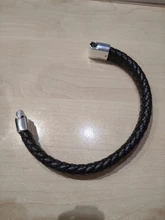 ZOSHI-pulsera de cuero trenzado Punk para hombre, brazalete de acero inoxidable, cierre magnético, color negro y rojo