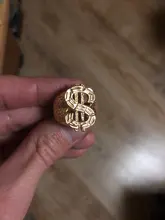 Anillo con signo de dólar americano clásico estilo callejero Color dorado anillo de Hip Hop para DJ raperos hombres personalidad US Dollar Signets anillos de joyería