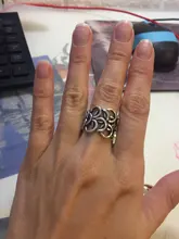 Anillos étnicos bohemios de plata para mujer, círculo grande para Boda nupcial, anillos abiertos para dedos Vintage, regalos de navidad