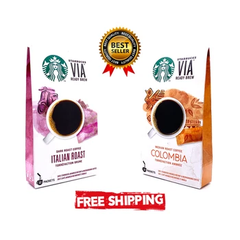 Starbuck s Via Dark Roast Coffee Italian Roast Torrefaction Brune, Medium Roast Coffee Colombia Torrefaction Ambree 24 Packets
Starbuck s Via Dark Roast Coffee Italian Roast Torrefaction Brune, Medium Roast Coffee Colombia Torrefaction Ambree 24 Packets