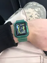 + Correa de reloj Apple apple Watch banda 44mm 40mm 42mm 38mm accesorios correa de silicona blanda transparente Apple watch Serie 6 iPhone 5 4 3