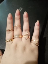 Tocona, 17 unids/set de lujo de cristal claro piedra conjuntos de anillos de boda para hombres y mujeres de la gota de agua flores el sol Geoemtric de joyería 8920