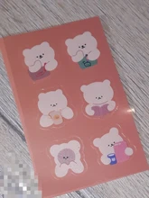 Mohamm-pegatina decorativa de PVC para Colegio estacionario tela creativa, oso de travestis, bonitos dibujos animados, serie, suministros, 1 Uds.