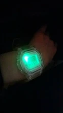 Reloj deportivo Digital para hombre y mujer, cronógrafo de pulsera transparente, informal, dorado, regalo para amantes, para niños y mujeres