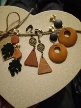 Joyería de colección de múltiples estilos para niña y mujer, aretes de Clip de hojas geométricas con personalidad creativo coreano, accesorios de moda para niña y Mujer