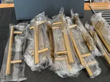 KAK-perillas de manija recta para puerta de cocina, manijas de acero inoxidable doradas de 2 ~ 20, 10mm de diámetro, para muebles