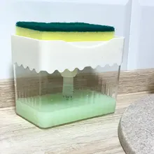 Soap-Organizer Liquid-Dispenser-Container Soap-Pump-Dispenser Sponge-Holder Hand-Press