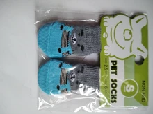 4 Uds. De zapatos de perro cachorro cálido calcetines para mascotas acrílicos suaves, Calcetines antideslizantes de dibujos animados para perros pequeños y medianos, producto para mascotas S/M/L
