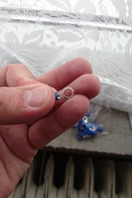 10-100 unids/set RV2 terminales aisladas de anillo azul Cable Conectores eléctricos de crimpado 16-14 AWG Kit M3/M4/M5/M6/M8