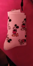 Disney-Calcetines de algodón con estampado de Mickey Mouse, para adultos