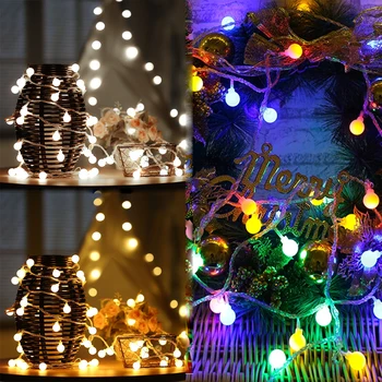 10M 100LEDs Fairy String Lights Garland Waterproof Crystal Ball Garden Light Holiday Lighting for Christmas Outdoor Home Decor
10M 100LEDs Fairy String Lights Garland Waterproof Crystal Ball Garden Light Holiday Lighting for Christmas Outdoor Home Decor