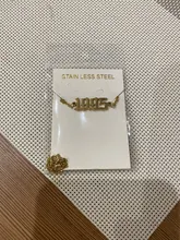 Tobillera con año de nacimiento para mujer, pulsera de tobillo, joyería de acero inoxidable, Color oro rosa, número personalizado, regalos, 1980-1998