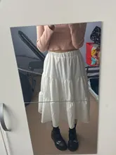 De las mujeres de la moda una línea falda de tul elástico cintura alta fiesta largo Maxi falda