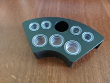 Soporte para taza para tinta de tatuaje de acero inoxidable/plástico, suministros de maquillaje para mujer, 7 agujeros, belleza de la piel, 1 Uds.